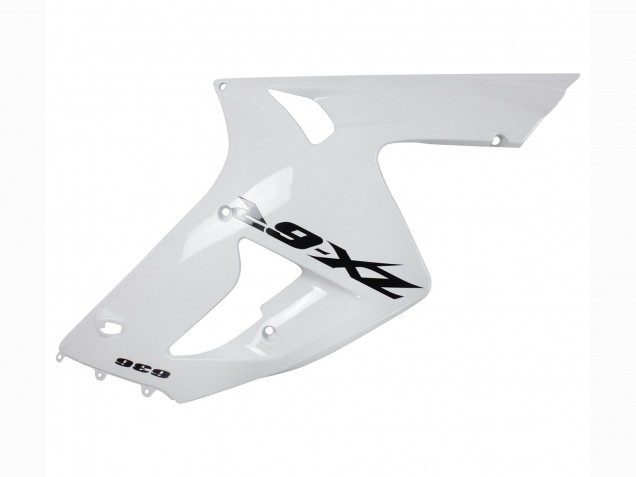 Carenados Moto Kawasaki ZX6R 2003-2004 - Blanco Negro Calcomanías