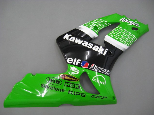 Carenados Moto Kawasaki ZX6R 2003-2004 - Verde Blanco Negro Elf Bridgestone