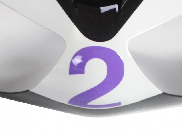Carenados Moto Kawasaki ZX6R 2005-2006 - Blanco Púrpura Negro Rizoma Playboy DENSO