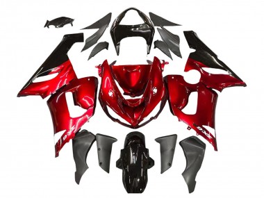 Carenados Moto Kawasaki ZX6R 2005-2006 - Rojo Negro