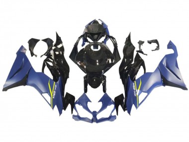 Carenado Moto Kawasaki ZX6R 2009-2012 - Azul Negro Brillante Amarillo