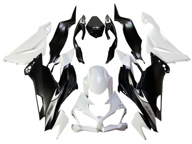Carenado Moto Kawasaki ZX6R 2013-2018 - Blanco Negro Mate