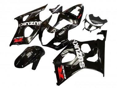 Carenados Moto Suzuki GSXR 1000 2003-2004 - Negro Brillante Blanco Rojo Calcomanías