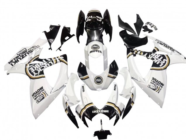 Carenados Moto Suzuki GSXR 600 / GSXR 750 2006-2007 - Blanco Negro Lucky Strike Motul