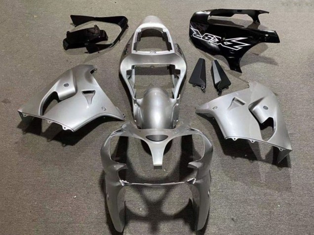 Carenados Moto Kawasaki ZX9R 2002-2003 - Plata Negro Brillante