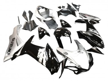 Carenado Moto Suzuki GSXR 600 / GSXR 750 2011-2024 - Negro Brillante Plata