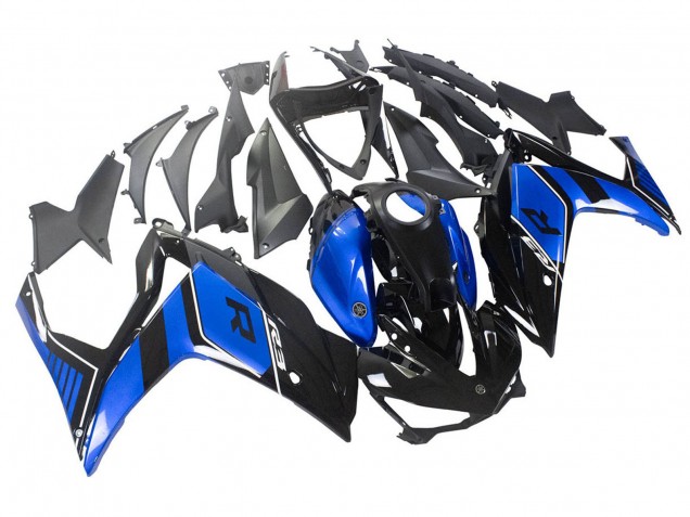 Carenado Moto Yamaha YZF R3/R25 2015-2018 - Azul Negro Brillante