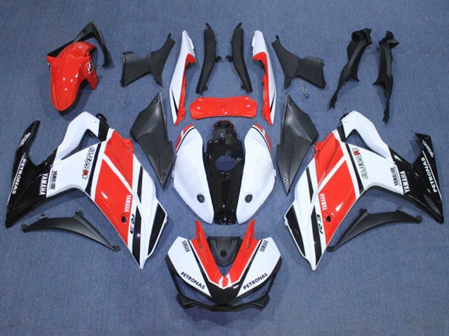 Carenados Moto Yamaha YZF R3/R25 2015-2018 - Blanco Rojo Negro Petronas Yamalube