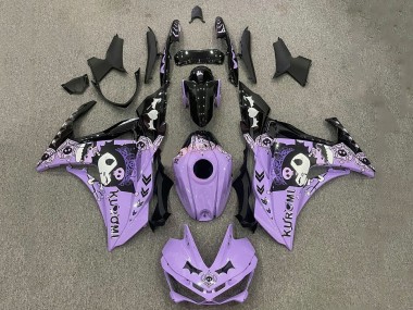 Carenados Moto Yamaha YZF R3/R25 2015-2018 - Púrpura Blanco Negro