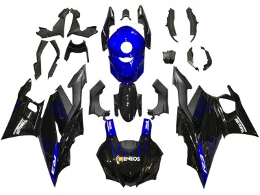 Carenados Moto Yamaha YZF R3/R25 2019-2021 - Azul Negro FibraCarbono ENEOS Yamalube