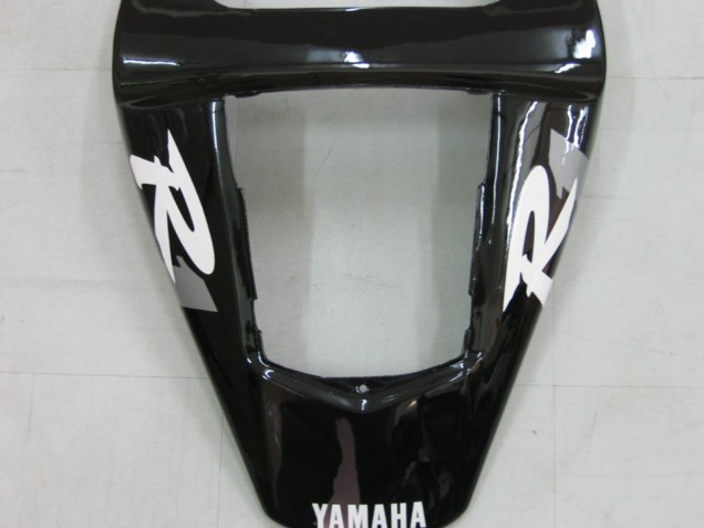 Carenados Moto Yamaha YZF 1000 R1 2000-2001 - Negro Brillante Blanco Calcomanía