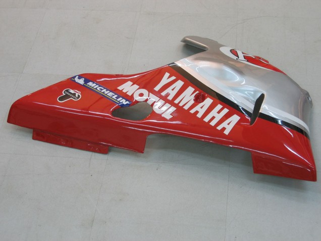 Carenados Moto Yamaha YZF 1000 R1 2000-2001 - Plata Rojo Fortuna Motul