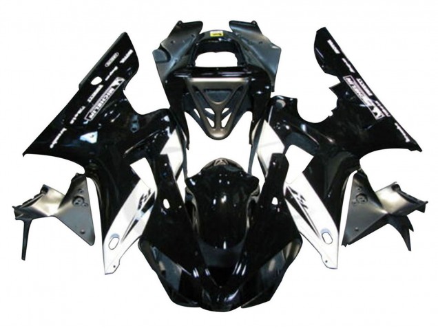 Carenados Moto Yamaha YZF 1000 R1 2000-2001 - Negro Brillante Blanco Michelin