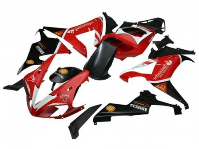 Carenados Moto Yamaha YZF 1000 R1 2002-2003 - Rojo Plata Negro Santander