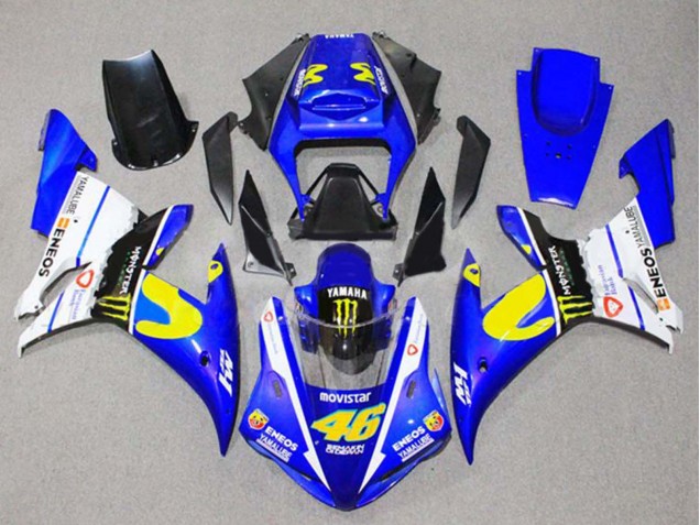 Carenados Moto Yamaha YZF 1000 R1 2002-2003 - Azul Blanco Negro Amarillo Monstruo 46