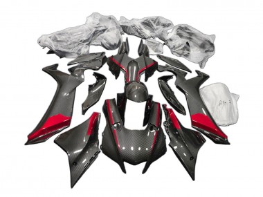 Carenados Moto Yamaha YZF 1000 R1 2020-2025 - Negro FibraCarbono Rojo