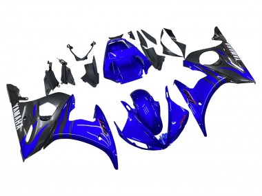 Carenados Moto Yamaha YZF R6 2003-2004 - Azul Negro Brillante
