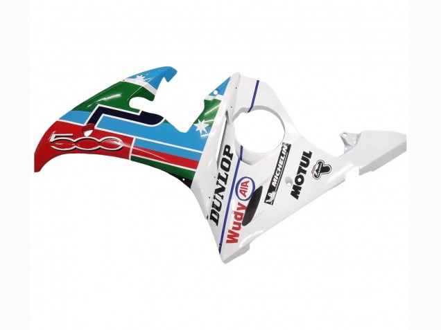 Carenados Moto Yamaha YZF R6S 2006-2009 - Blanco Azul Verde Rojo Kastinee Dunlop Motul