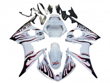 Carenados Moto Yamaha YZF R6S 2006-2009 - Blanco Dark Negro Llama