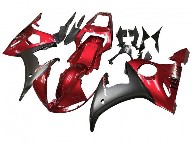 Kits Carenado Moto Yamaha YZF R6S 2006-2009 - Rojo Negro Mate