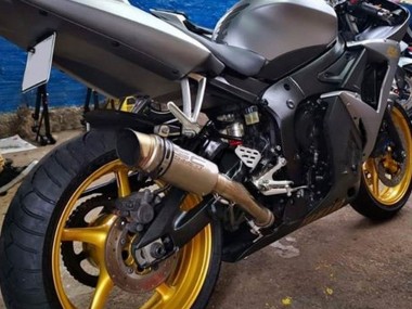 Carenados Moto Yamaha YZF R6 2003-2004 - Gris Mate Negro Mate Oro Calcomanías