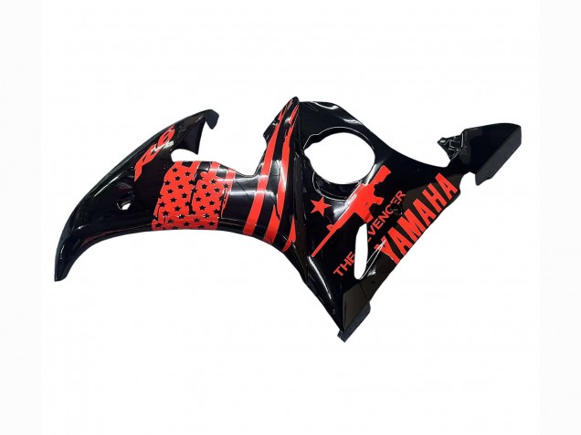 Carenado Moto Yamaha YZF R6 2003-2004 - Negro Brillante Rojo