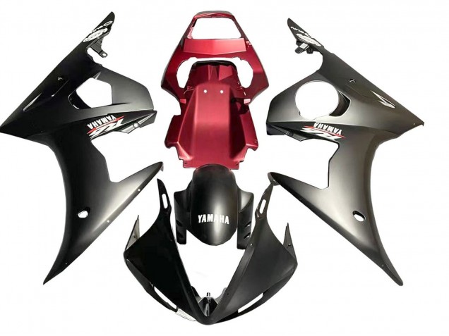 Carenado Moto Yamaha YZF R6S 2006-2009 - Rojo Negro Mate