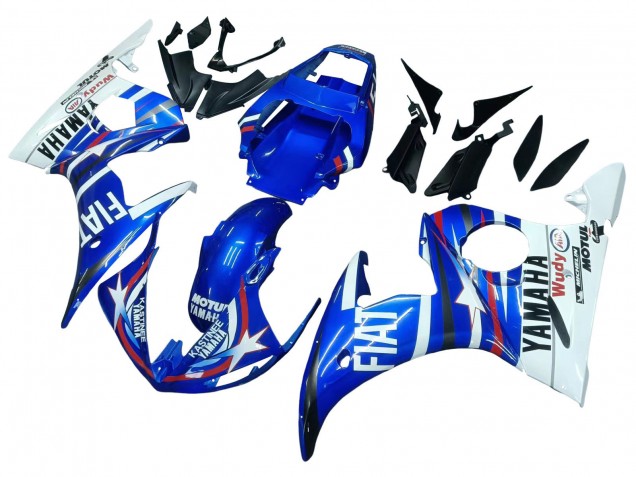 Carenados Moto Yamaha YZF 600 R6 2005 - Azul Blanco Rojo Motul Michelin Fiat