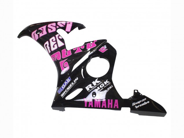 Carenados Moto Yamaha YZF 600 R6 2005 - Negro Rosa Amarillo Repsol 46