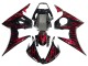 Carenados Moto Yamaha YZF 600 R6 2005 - Negro Rojo Llama