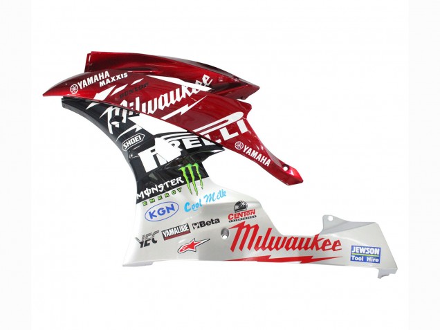 Carenados Moto Yamaha YZF 600 R6 2006-2007 - Blanco Rojo Negro Verde Monstruo Milwaukee