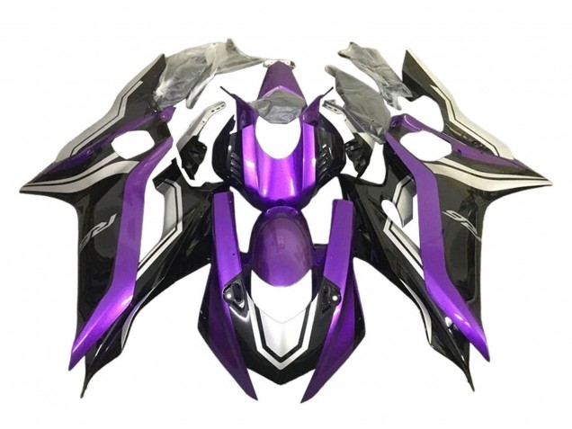 Carenados Moto Yamaha YZF 600 R6 2017-2023 - Plata Púrpura Negro Brillante