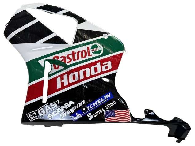 Carenados Moto Honda VTR1000 2000-2006 - Blanco Rojo Verde Negro Brillante Castrol