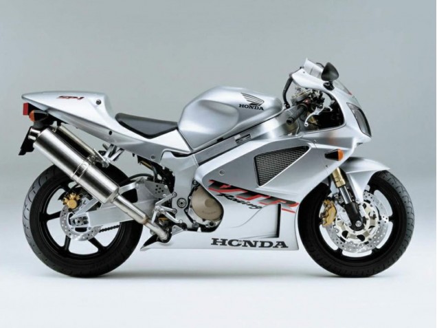Carenados Moto Honda VTR1000 2000-2006 - Plata Blanco Carrera
