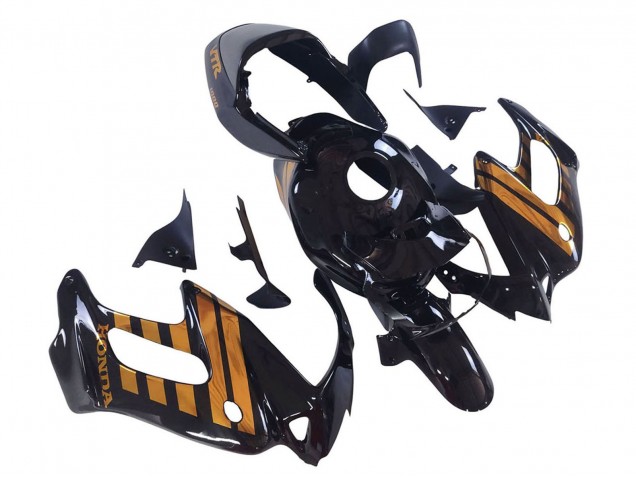 Carenados Moto Honda VTR1000F 1997-2005 - Negro Brillante Oro