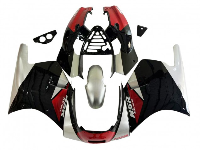 Carenados Moto Honda NSR250R 1988-1989 - Plata Rojo Negro Brillante