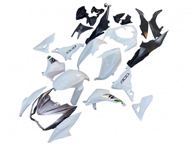 Carenados Moto Kawasaki Z800 2013-2018 - Blanco Verde Plata Negro