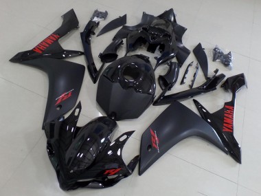 Carenados Moto Yamaha YZF R1 2007-2008 - Negro Brillante Negro Mate Rojo