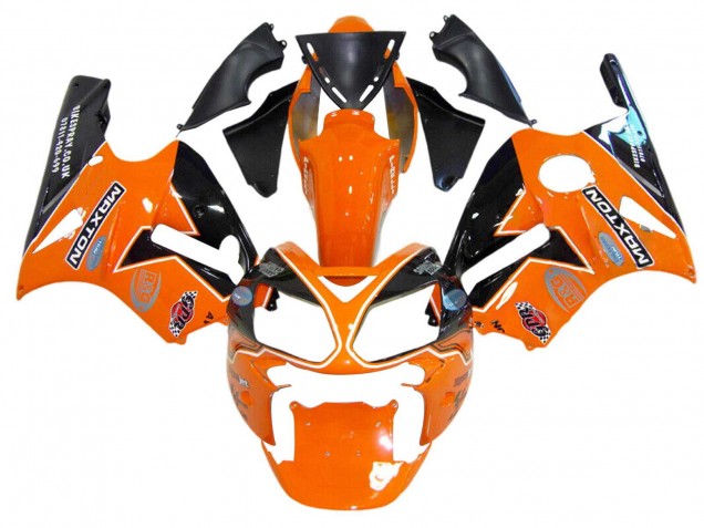 Carenados Moto Kawasaki ZX12R 2002-2006 - Naranja Amarillo Negro Elf Maxton