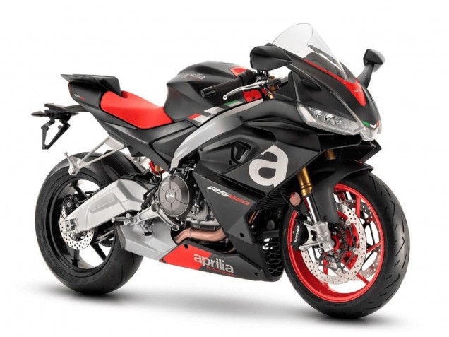 Carenados Moto Aprilia RS660 2020-2024 - Negro Mate Plata Rojo