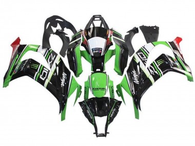 Carenados Moto Kawasaki ZX10R 2011-2015 - Verde Negro Blanco Rojo Raya Monstruo