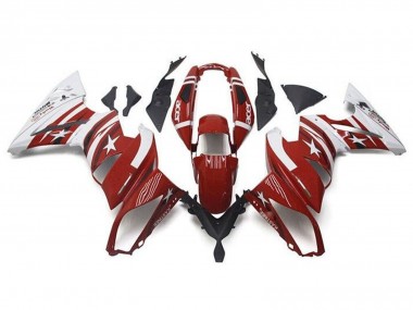 Carenados Moto Kawasaki Ninja 650 EX650 2009-2011 - Rojo Blanco Estrella Acer