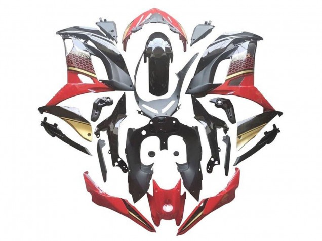 Carenados Moto Kawasaki Ninja 650 EX650 2017-2019 - Rojo Negro Oro