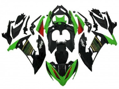 Carenado Moto Kawasaki Ninja 650 EX650 2020-2025 - Verde Negro Rojo Honeycomb