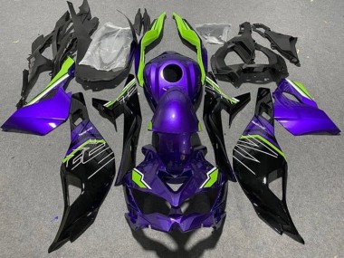 Carenados Moto Kawasaki ZX25R ZX-25R 2019-2025 - Púrpura Verde Negro Brillante