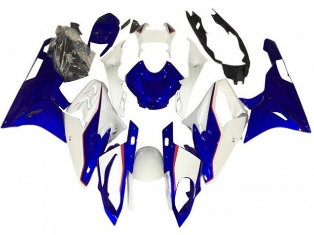 Carenados Moto BMW S1000RR 2015-2016 - Blanco Rojo Azul Pinstripe