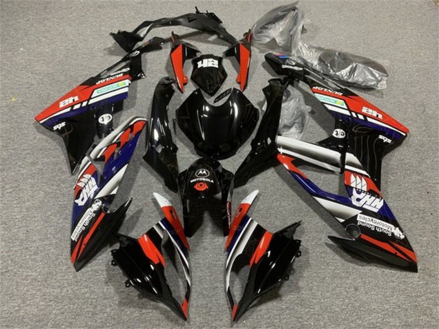 Carenados Moto BMW S1000RR 2015-2016 - Blanco Rojo Azul Negro Brillante Raya