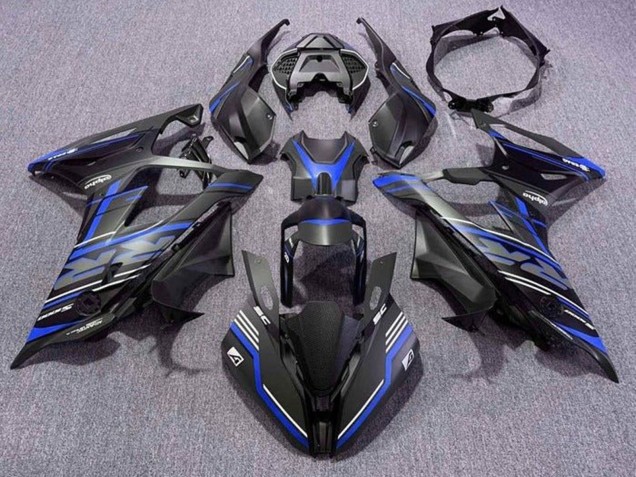Carenados Moto BMW S1000RR 2019-2022 - Negro Mate Azul Blanco Raya