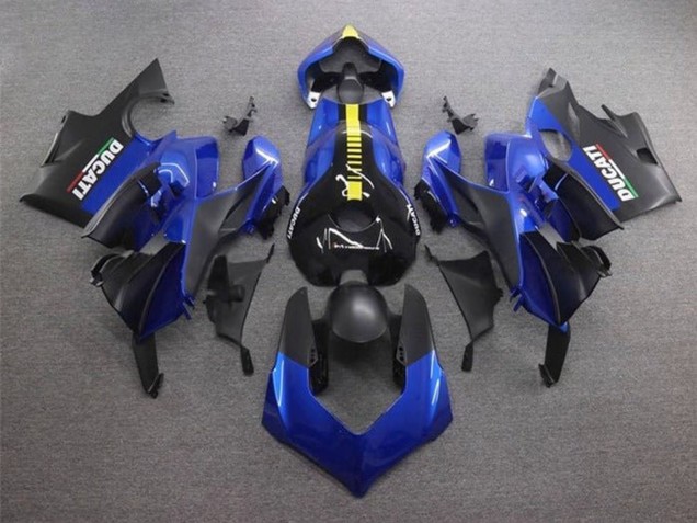 Carenados Moto Ducati Panigale V4 V4S 2020-2021 - Azul Amarillo Negro Mate