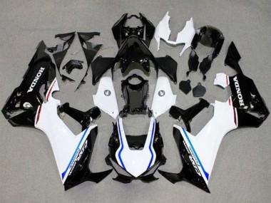 Carenados Moto Honda CBR1000RR 2017-2023 - Blanco Azul Negro Brillante Raya